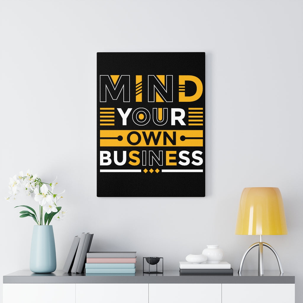 Scripture Walls Inspirational Wall Art Mind Your Own Business Wall Art Motivation Wall Decor for Home Office Gym Inspiring Success Quote Print Ready to Hang Unframed-Express Your Love Gifts