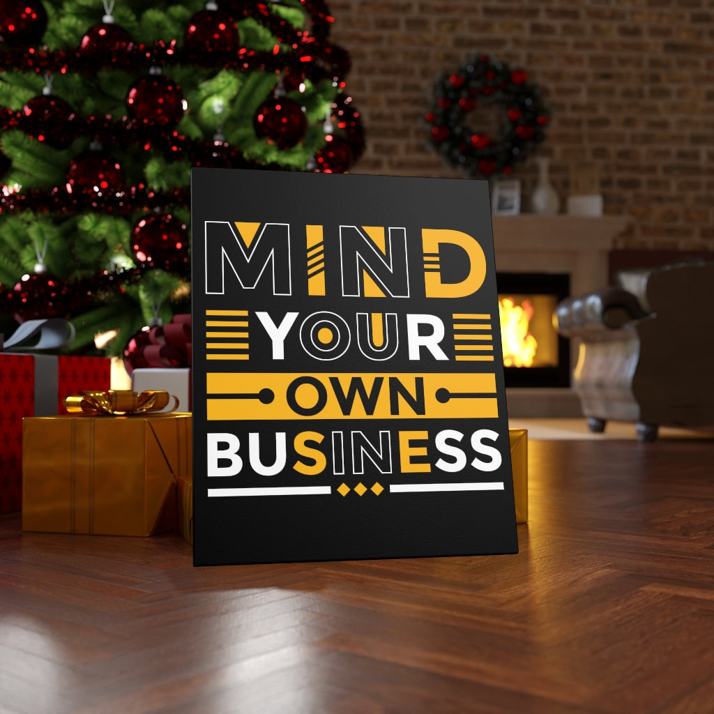 Scripture Walls Inspirational Wall Art Mind Your Own Business Wall Art Motivation Wall Decor for Home Office Gym Inspiring Success Quote Print Ready to Hang Unframed-Express Your Love Gifts