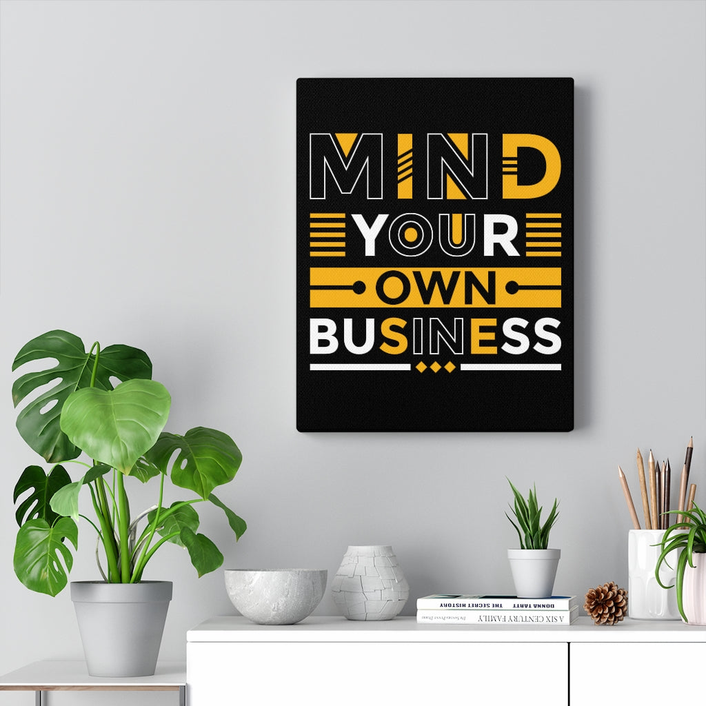 Scripture Walls Inspirational Wall Art Mind Your Own Business Wall Art Motivation Wall Decor for Home Office Gym Inspiring Success Quote Print Ready to Hang Unframed-Express Your Love Gifts