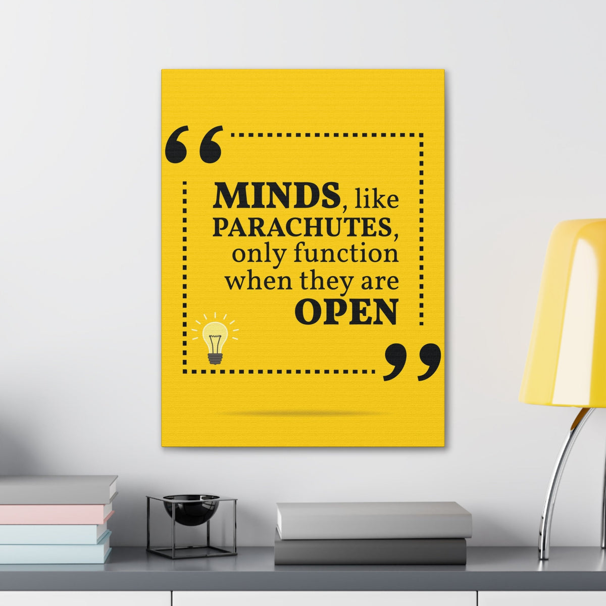 Scripture Walls Inspirational Wall Art Minds Like Parachutes Motivation Wall Decor for Home Office Gym Inspiring Success Quote Print Ready to Hang Unframed-Express Your Love Gifts
