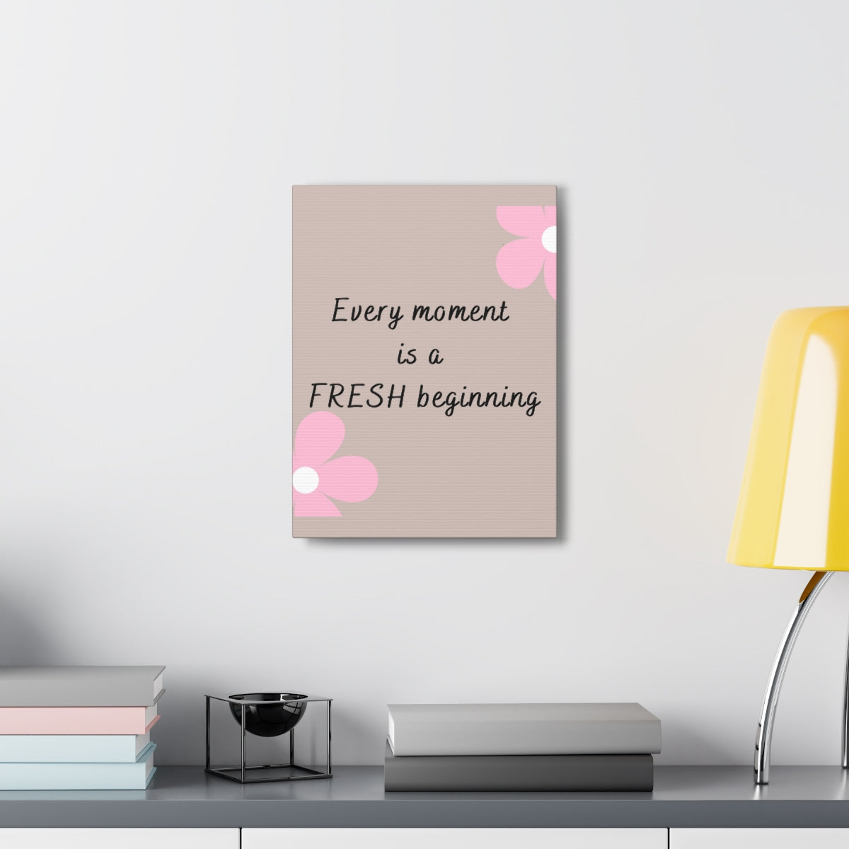 Scripture Walls Inspirational Wall Art Moment Is A Beginning Motivation Wall Decor for Home Office Gym Inspiring Success Quote Print Ready to Hang Unframed-Express Your Love Gifts