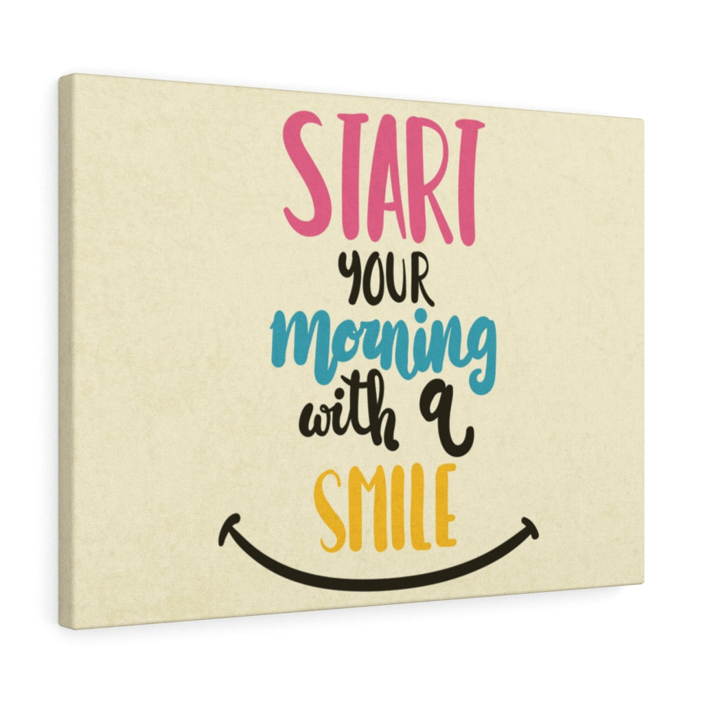 Scripture Walls Inspirational Wall Art Morning With A Smile Wall Art Motivational Motto Inspiring Prints Artwork Decor Ready to Hang Unframed-Express Your Love Gifts