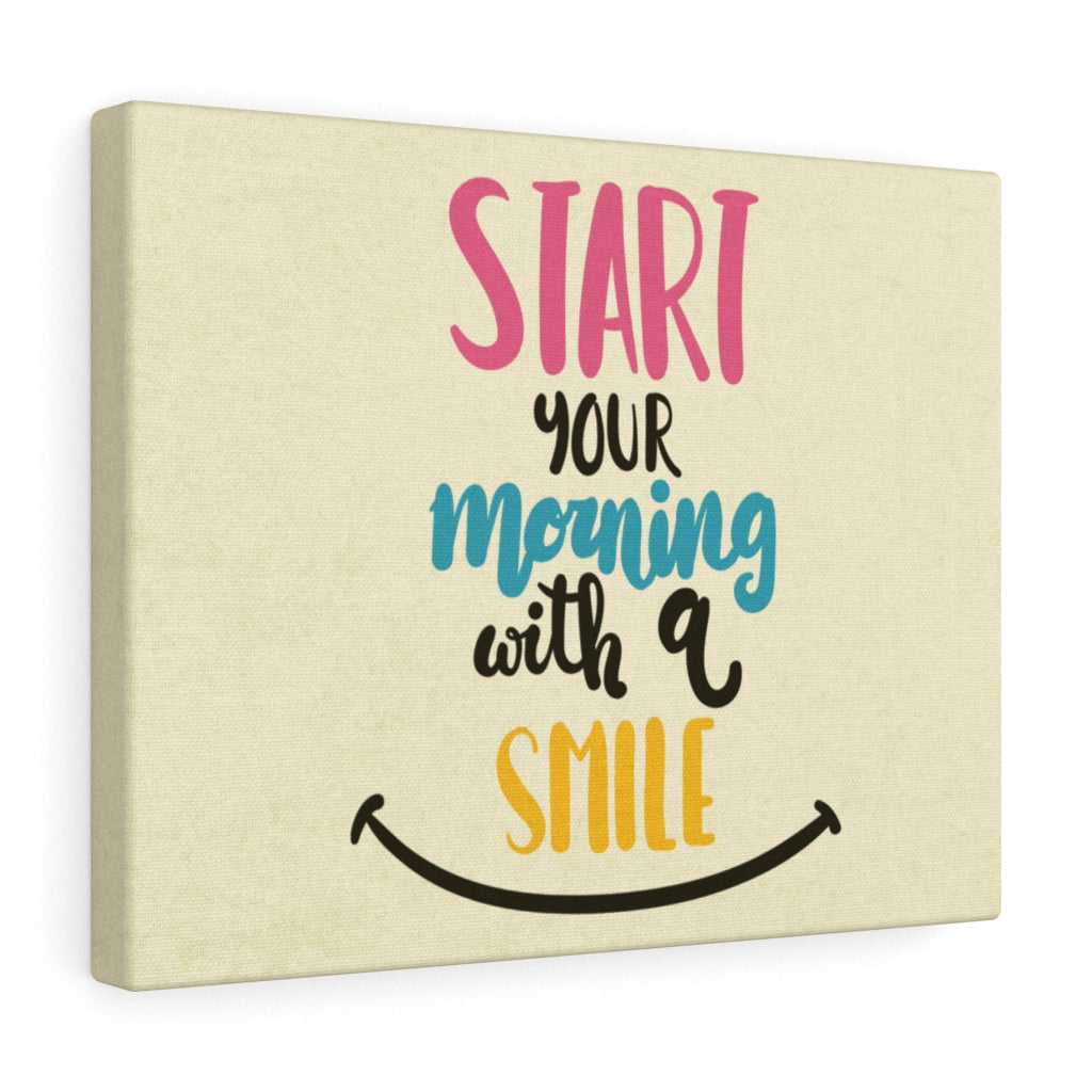 Scripture Walls Inspirational Wall Art Morning With A Smile Wall Art Motivational Motto Inspiring Prints Artwork Decor Ready to Hang Unframed-Express Your Love Gifts