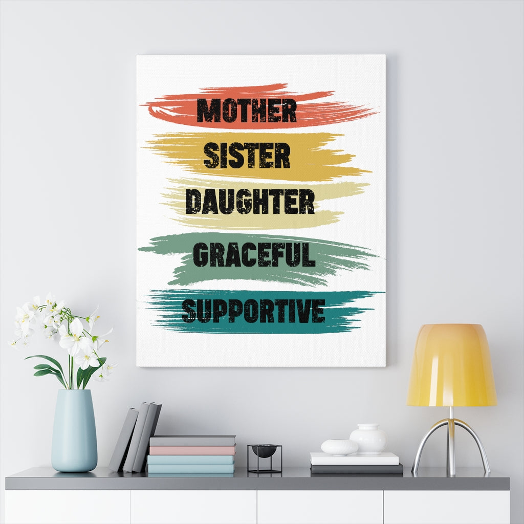 Scripture Walls Inspirational Wall Art Mother Graceful Supportive Wall Art Motivation Wall Decor for Home Office Gym Inspiring Success Quote Print Ready to Hang Unframed-Express Your Love Gifts
