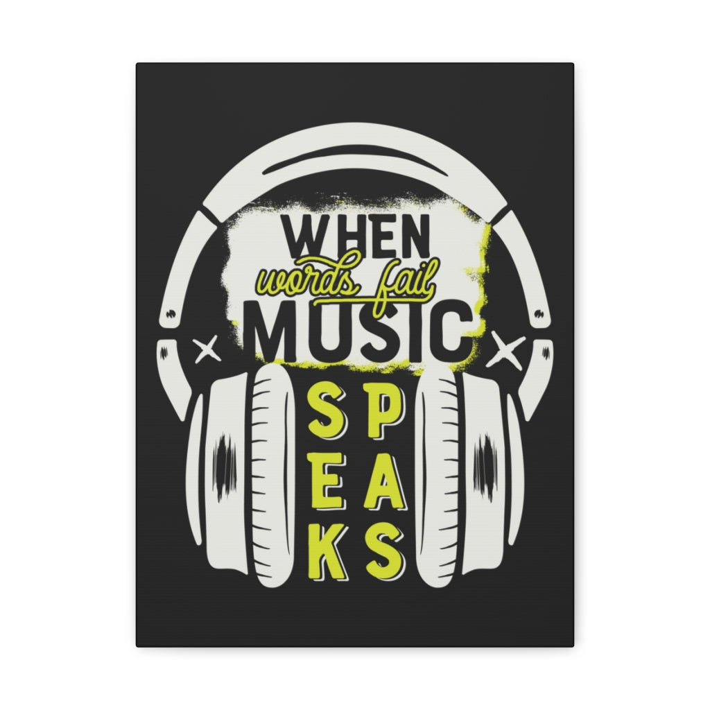 Scripture Walls Inspirational Wall Art Music Speaks Motivation Wall Decor for Home Office Gym Inspiring Success Quote Print Ready to Hang Unframed-Express Your Love Gifts