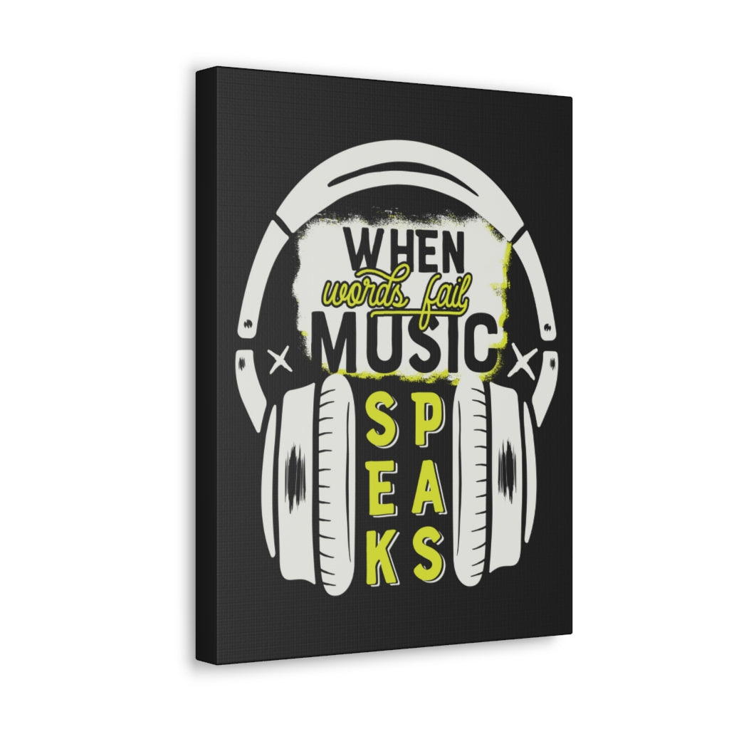 Scripture Walls Inspirational Wall Art Music Speaks Motivation Wall Decor for Home Office Gym Inspiring Success Quote Print Ready to Hang Unframed-Express Your Love Gifts