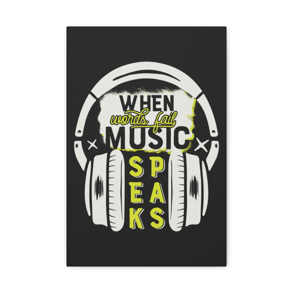 Scripture Walls Inspirational Wall Art Music Speaks Motivation Wall Decor for Home Office Gym Inspiring Success Quote Print Ready to Hang Unframed-Express Your Love Gifts