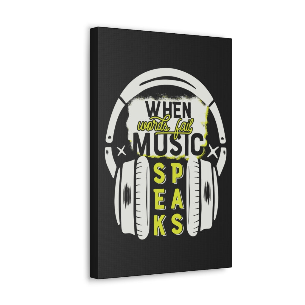 Scripture Walls Inspirational Wall Art Music Speaks Motivation Wall Decor for Home Office Gym Inspiring Success Quote Print Ready to Hang Unframed-Express Your Love Gifts