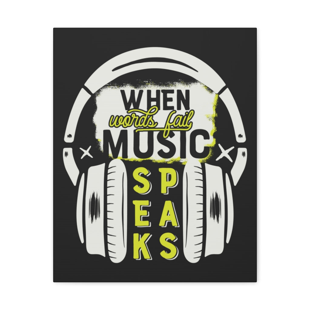 Scripture Walls Inspirational Wall Art Music Speaks Motivation Wall Decor for Home Office Gym Inspiring Success Quote Print Ready to Hang Unframed-Express Your Love Gifts