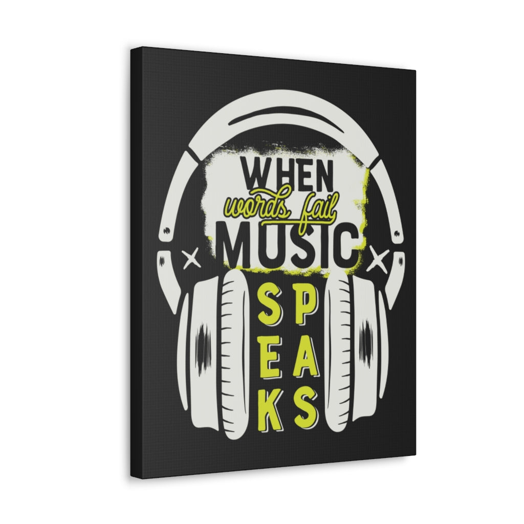 Scripture Walls Inspirational Wall Art Music Speaks Motivation Wall Decor for Home Office Gym Inspiring Success Quote Print Ready to Hang Unframed-Express Your Love Gifts