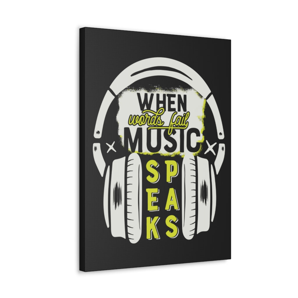 Scripture Walls Inspirational Wall Art Music Speaks Motivation Wall Decor for Home Office Gym Inspiring Success Quote Print Ready to Hang Unframed-Express Your Love Gifts