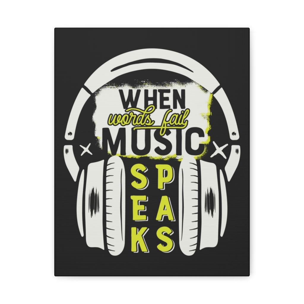 Scripture Walls Inspirational Wall Art Music Speaks Motivation Wall Decor for Home Office Gym Inspiring Success Quote Print Ready to Hang Unframed-Express Your Love Gifts