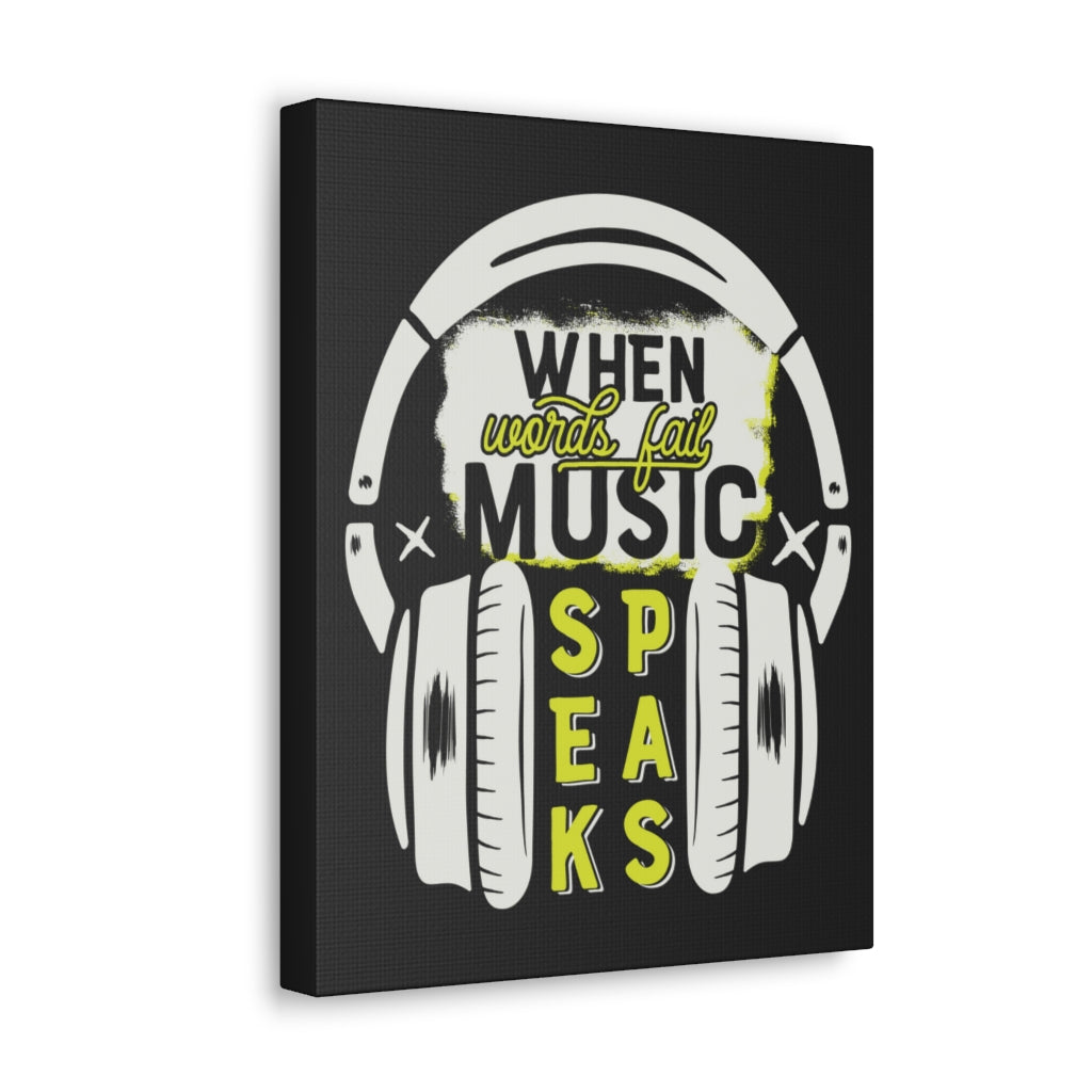 Scripture Walls Inspirational Wall Art Music Speaks Motivation Wall Decor for Home Office Gym Inspiring Success Quote Print Ready to Hang Unframed-Express Your Love Gifts