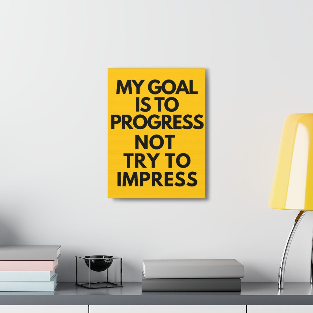 Scripture Walls Inspirational Wall Art My Goal To Progress Motivation Wall Decor for Home Office Gym Inspiring Success Quote Print Ready to Hang Unframed-Express Your Love Gifts