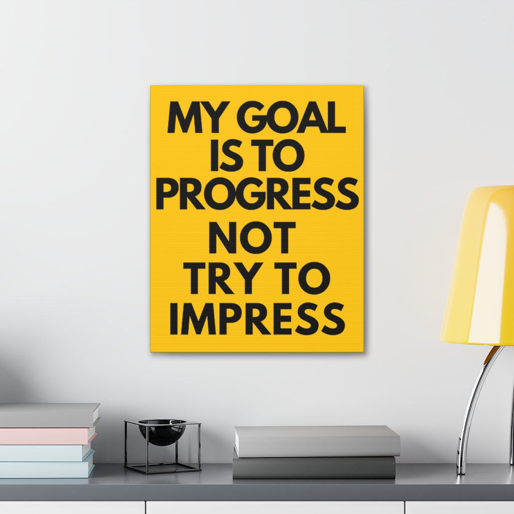 Scripture Walls Inspirational Wall Art My Goal To Progress Motivation Wall Decor for Home Office Gym Inspiring Success Quote Print Ready to Hang Unframed-Express Your Love Gifts