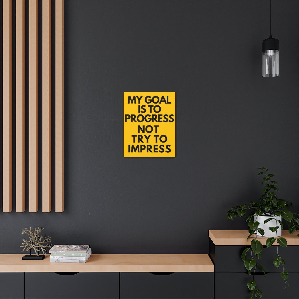 Scripture Walls Inspirational Wall Art My Goal To Progress Motivation Wall Decor for Home Office Gym Inspiring Success Quote Print Ready to Hang Unframed-Express Your Love Gifts