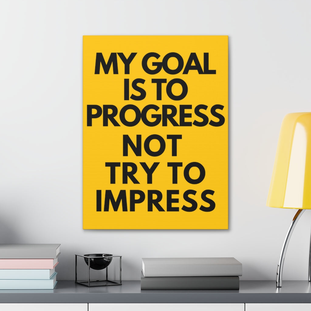 Scripture Walls Inspirational Wall Art My Goal To Progress Motivation Wall Decor for Home Office Gym Inspiring Success Quote Print Ready to Hang Unframed-Express Your Love Gifts