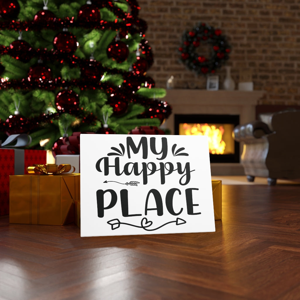 Scripture Walls Inspirational Wall Art My Happy Place Wall Art Motivation Wall Decor for Home Office Gym Inspiring Success Quote Print Ready to Hang Unframed-Express Your Love Gifts