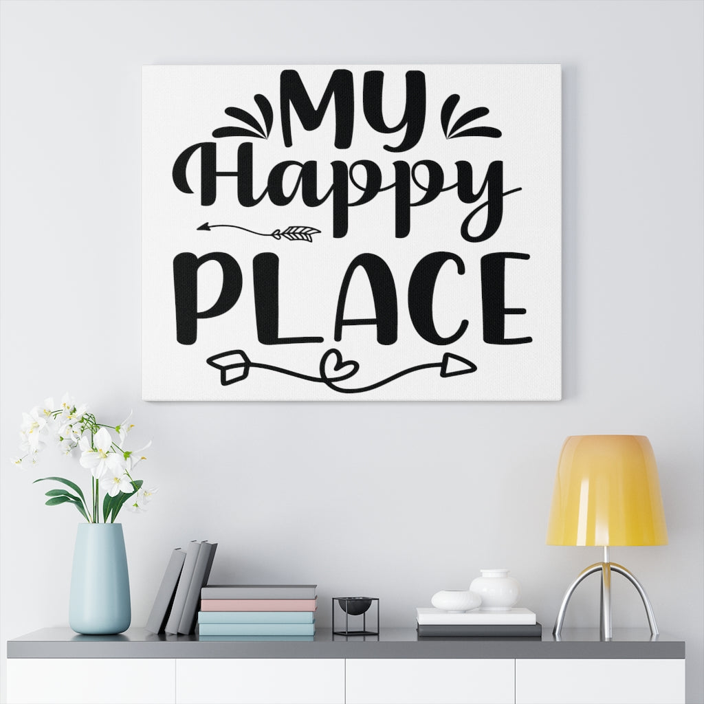Scripture Walls Inspirational Wall Art My Happy Place Wall Art Motivation Wall Decor for Home Office Gym Inspiring Success Quote Print Ready to Hang Unframed-Express Your Love Gifts