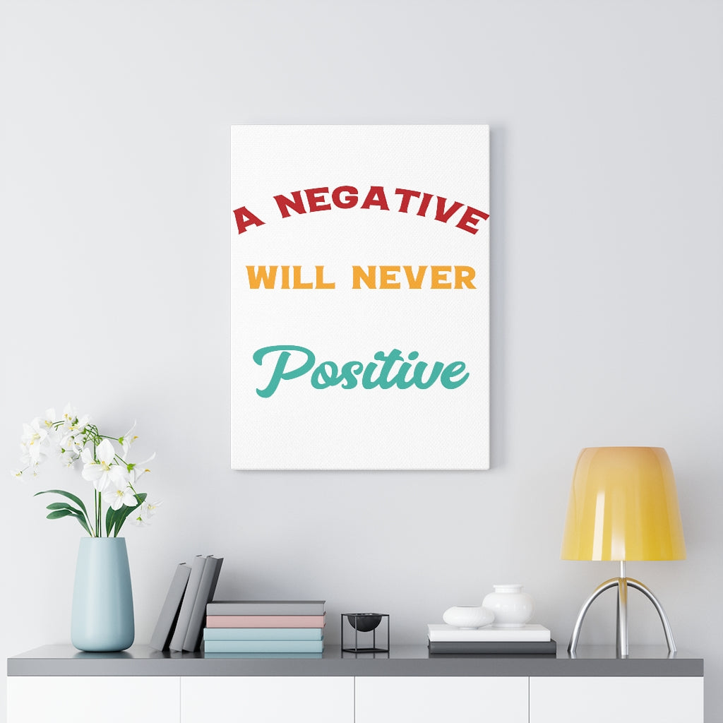Scripture Walls Inspirational Wall Art Negative Will Never Positive Wall Art Motivation Wall Decor for Home Office Gym Inspiring Success Quote Print Ready to Hang Unframed-Express Your Love Gifts