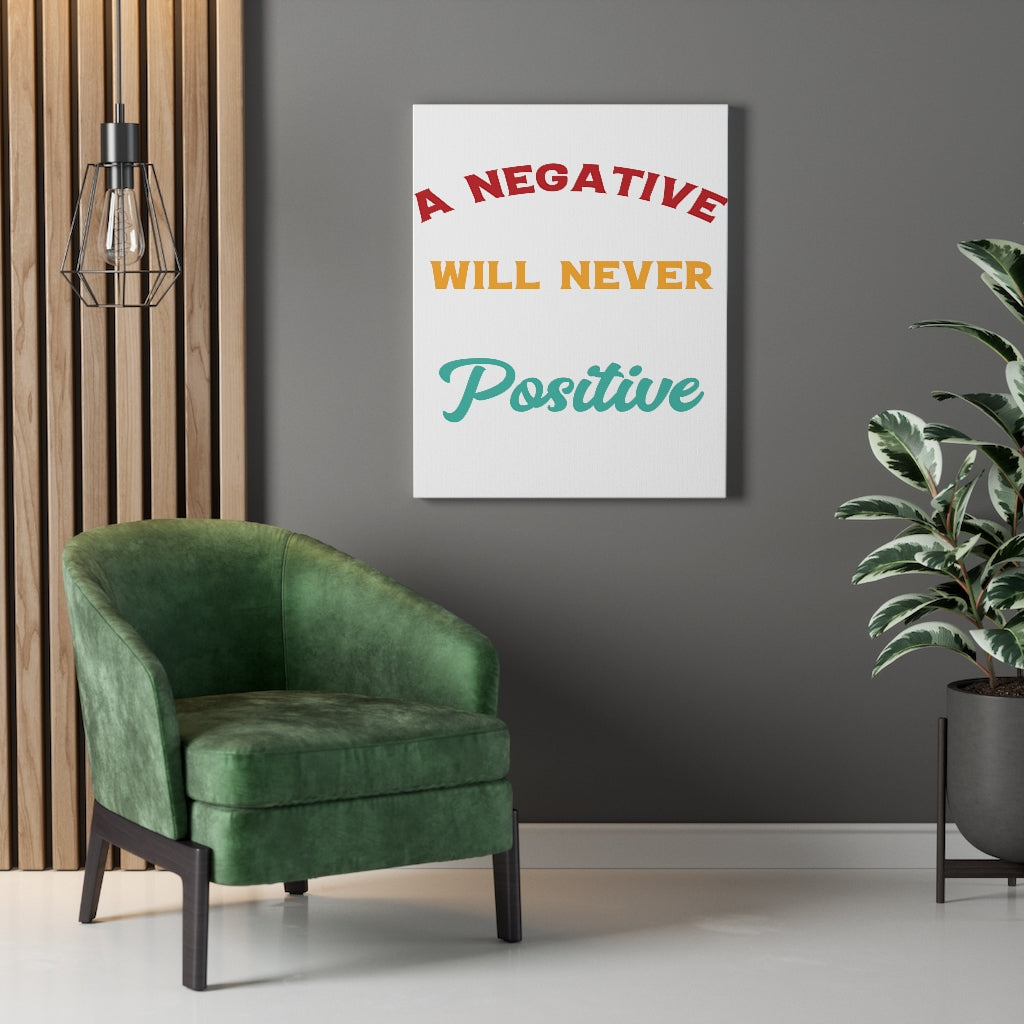 Scripture Walls Inspirational Wall Art Negative Will Never Positive Wall Art Motivation Wall Decor for Home Office Gym Inspiring Success Quote Print Ready to Hang Unframed-Express Your Love Gifts