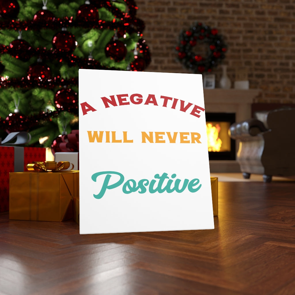 Scripture Walls Inspirational Wall Art Negative Will Never Positive Wall Art Motivation Wall Decor for Home Office Gym Inspiring Success Quote Print Ready to Hang Unframed-Express Your Love Gifts