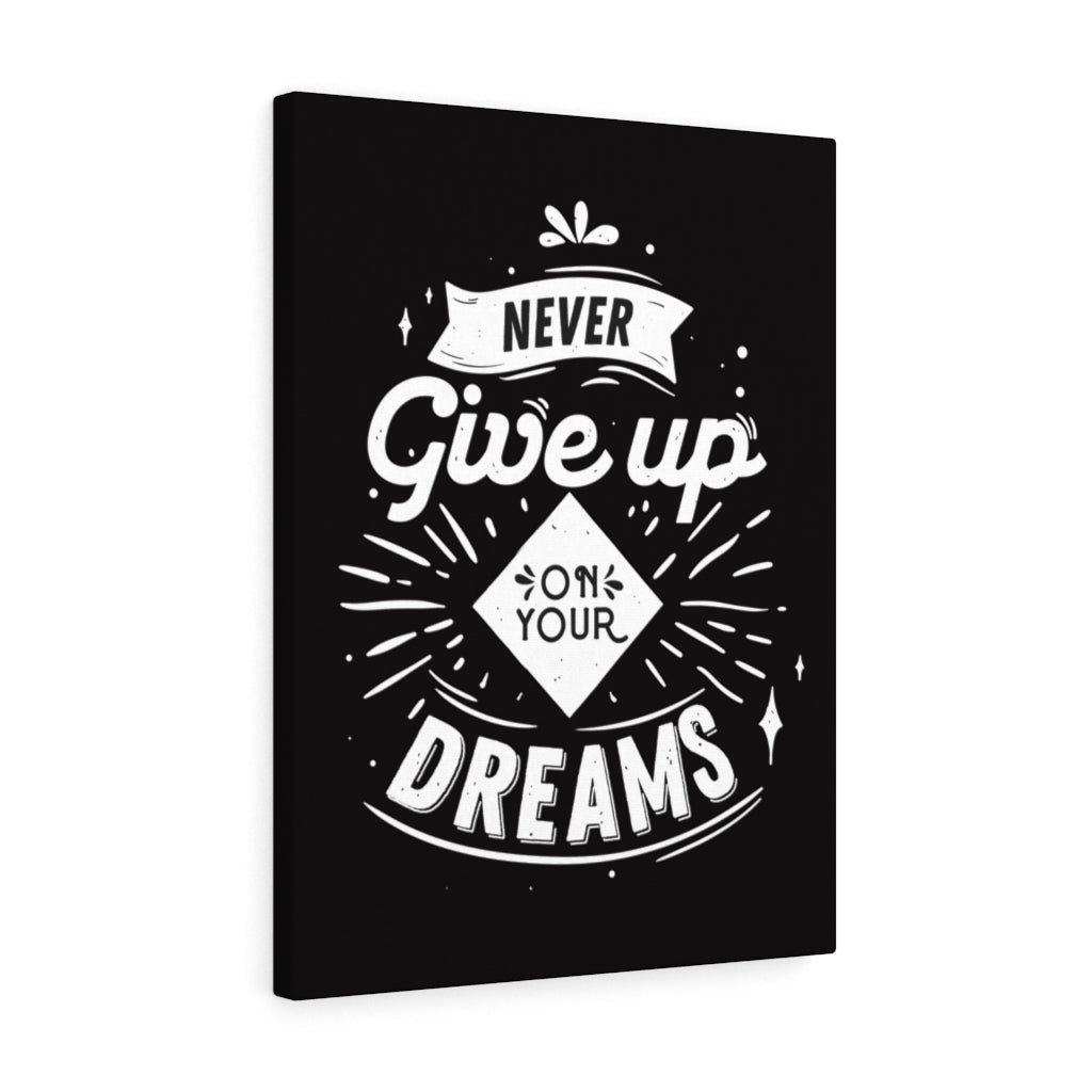 Scripture Walls Inspirational Wall Art Never Give Up Black Wall Art Motivational Motto Inspiring Prints Artwork Decor Ready to Hang Unframed-Express Your Love Gifts