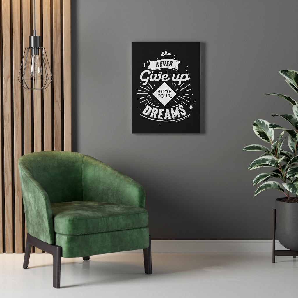 Scripture Walls Inspirational Wall Art Never Give Up Black Wall Art Motivational Motto Inspiring Prints Artwork Decor Ready to Hang Unframed-Express Your Love Gifts