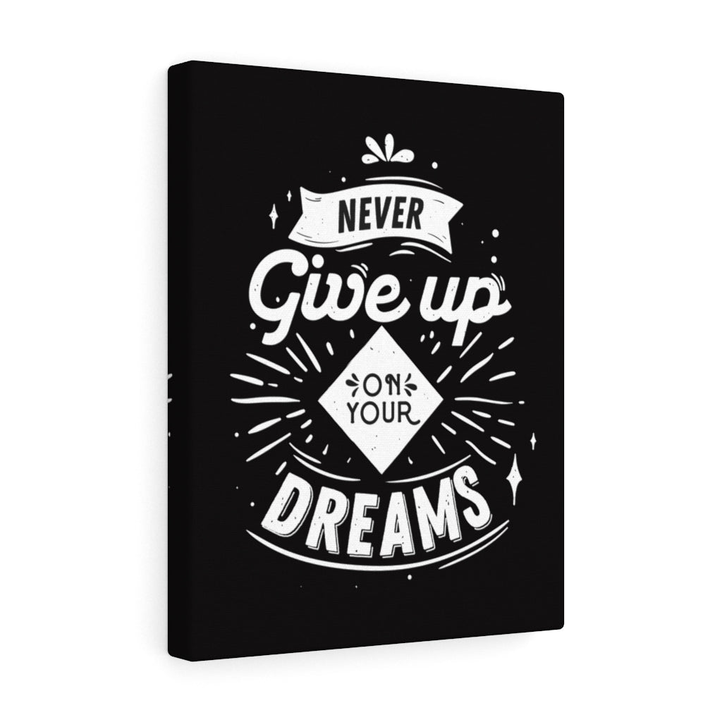 Scripture Walls Inspirational Wall Art Never Give Up Black Wall Art Motivational Motto Inspiring Prints Artwork Decor Ready to Hang Unframed-Express Your Love Gifts