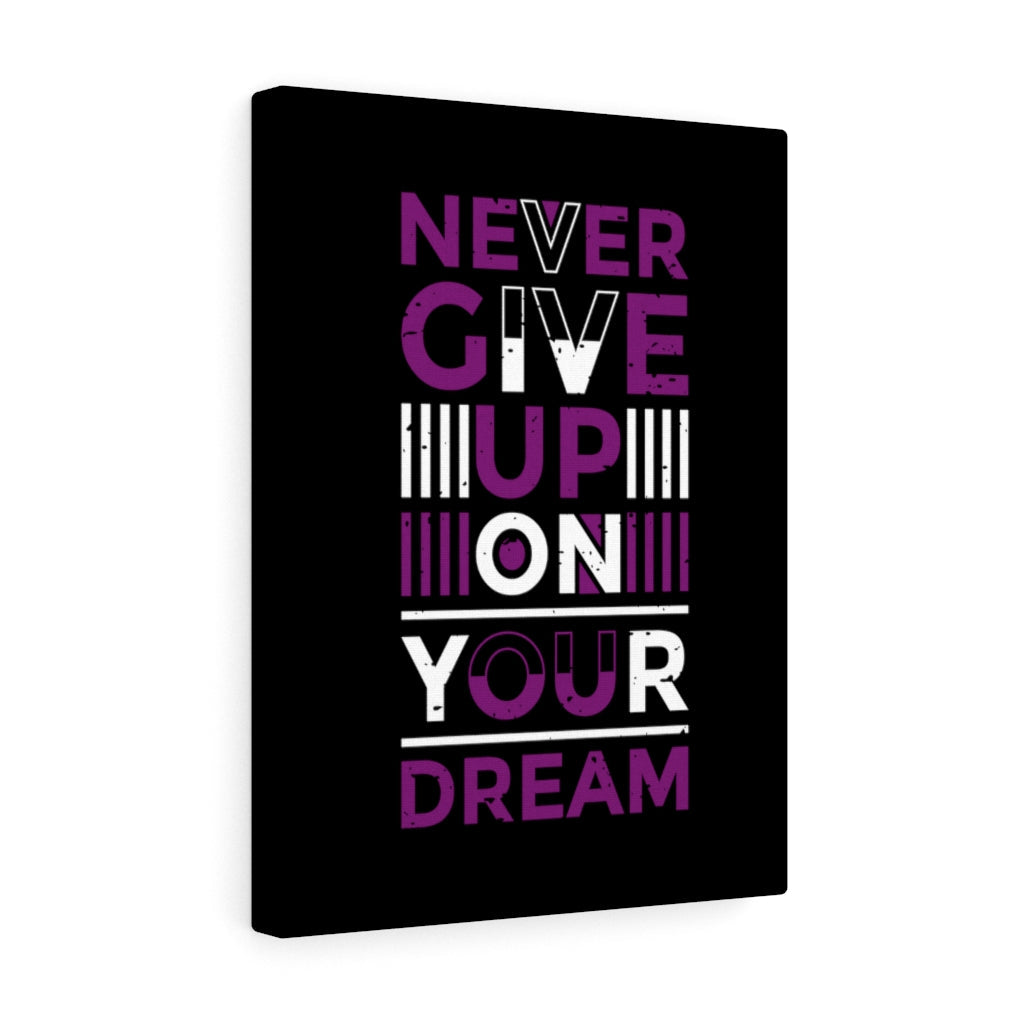 Scripture Walls Inspirational Wall Art Never Give Up On Your Dream Purple Wall Art Motivation Wall Decor for Home Office Gym Inspiring Success Quote Print Ready to Hang Unframed-Express Your Love Gifts