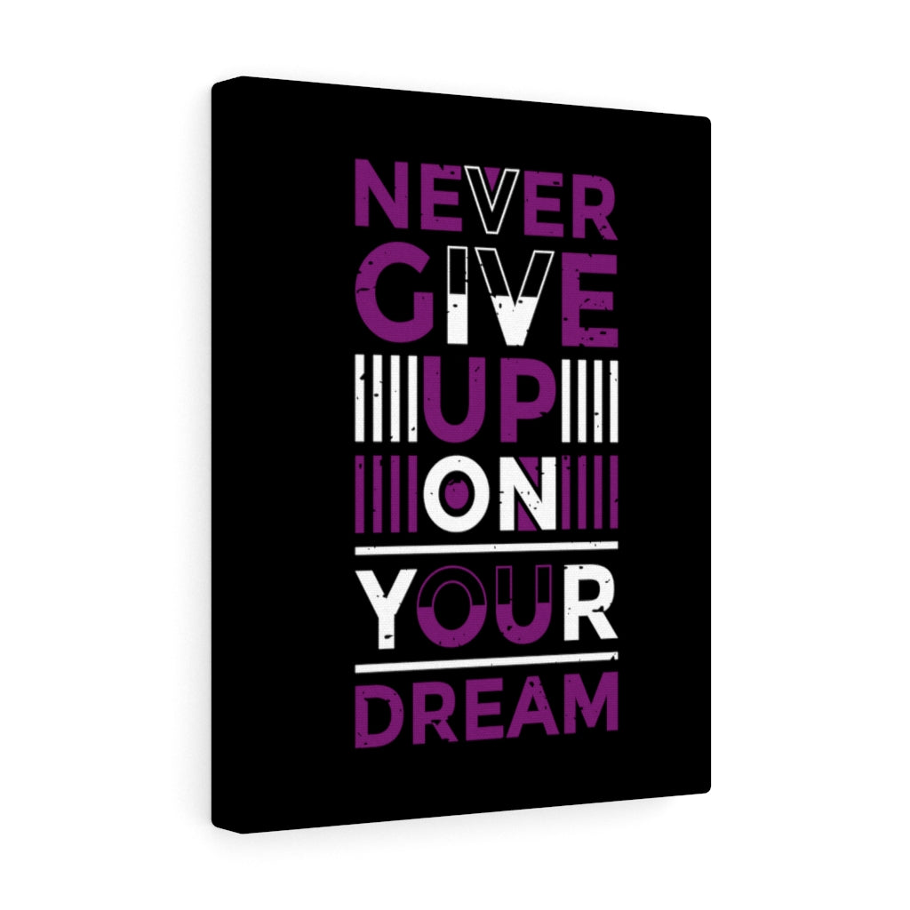 Scripture Walls Inspirational Wall Art Never Give Up On Your Dream Purple Wall Art Motivation Wall Decor for Home Office Gym Inspiring Success Quote Print Ready to Hang Unframed-Express Your Love Gifts