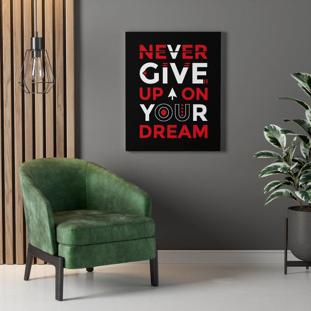 Scripture Walls Inspirational Wall Art Never Give Up On Your Dream Wall Art Motivation Wall Decor for Home Office Gym Inspiring Success Quote Print Ready to Hang Unframed-Express Your Love Gifts