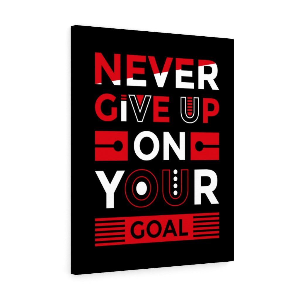 Scripture Walls Inspirational Wall Art Never Give Up On Your Goal Wall Art Motivation Wall Decor for Home Office Gym Inspiring Success Quote Print Ready to Hang Unframed-Express Your Love Gifts