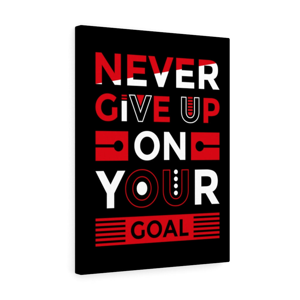 Scripture Walls Inspirational Wall Art Never Give Up On Your Goal Wall Art Motivation Wall Decor for Home Office Gym Inspiring Success Quote Print Ready to Hang Unframed-Express Your Love Gifts