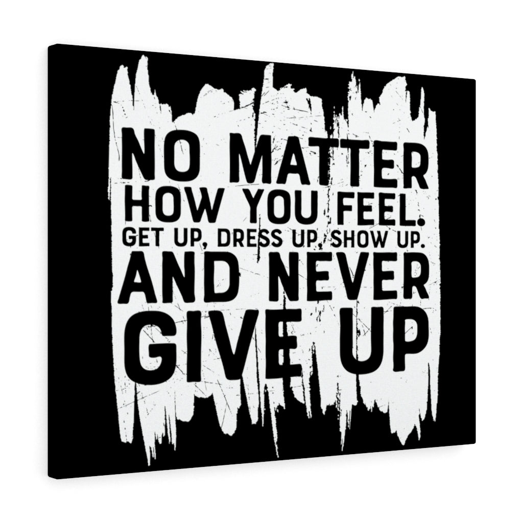 Scripture Walls Inspirational Wall Art Never Give Up Wall Art Motivation Wall Decor for Home Office Gym Inspiring Success Quote Print Ready to Hang Unframed-Express Your Love Gifts