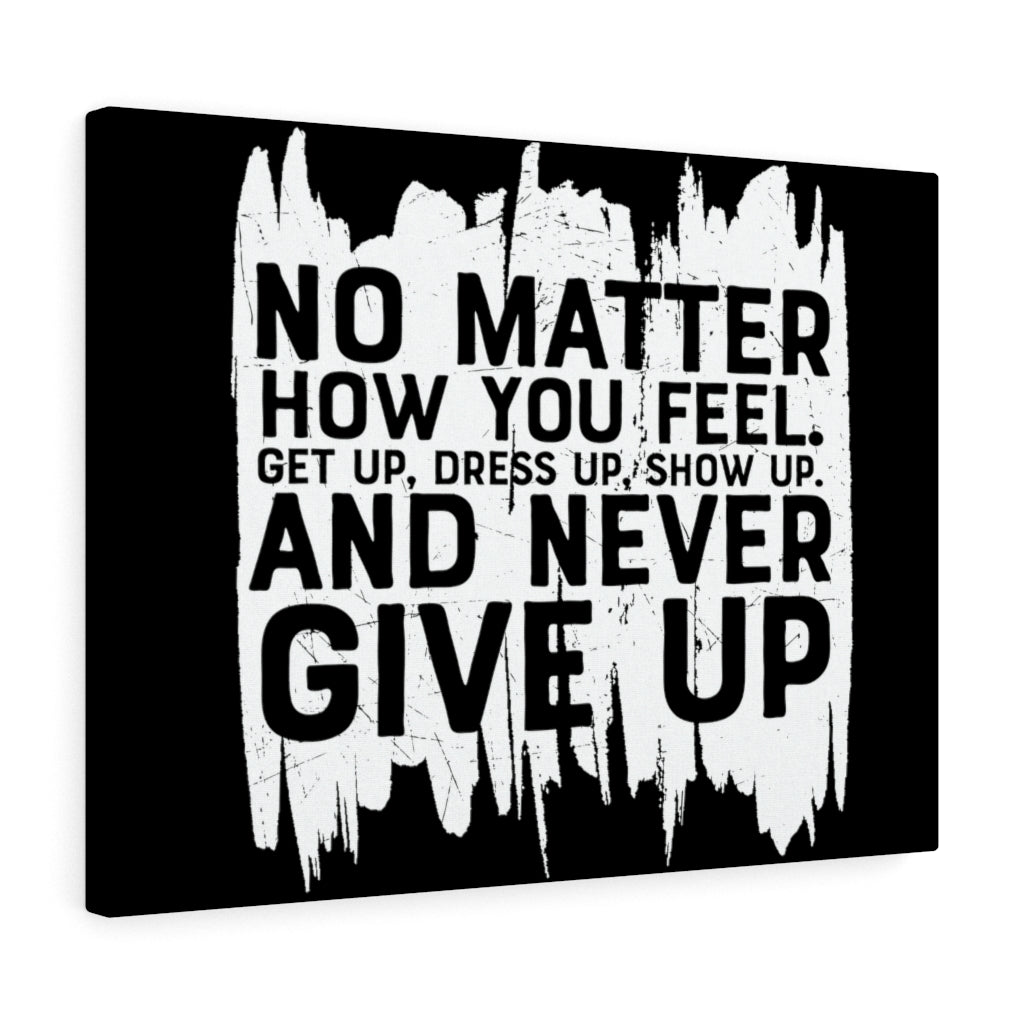 Scripture Walls Inspirational Wall Art Never Give Up Wall Art Motivation Wall Decor for Home Office Gym Inspiring Success Quote Print Ready to Hang Unframed-Express Your Love Gifts