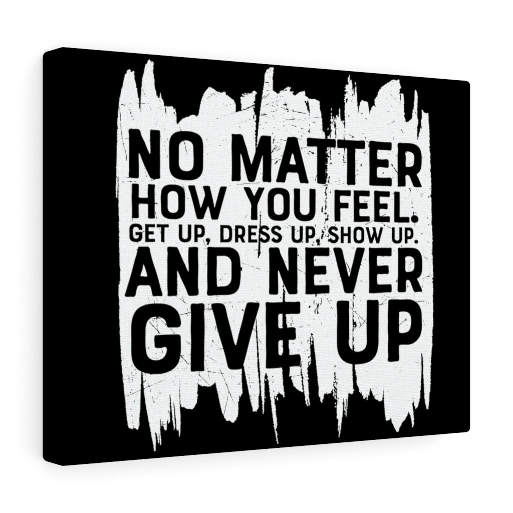 Scripture Walls Inspirational Wall Art Never Give Up Wall Art Motivation Wall Decor for Home Office Gym Inspiring Success Quote Print Ready to Hang Unframed-Express Your Love Gifts