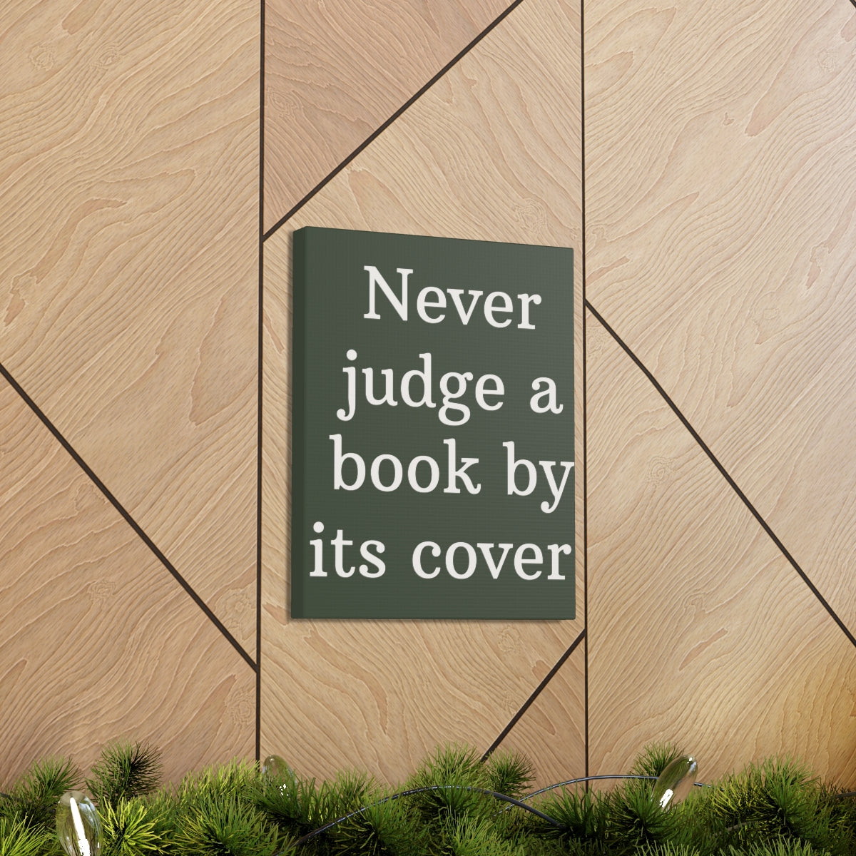Scripture Walls Inspirational Wall Art Never Judge A Book Motivation Wall Decor for Home Office Gym Inspiring Success Quote Print Ready to Hang Unframed-Express Your Love Gifts