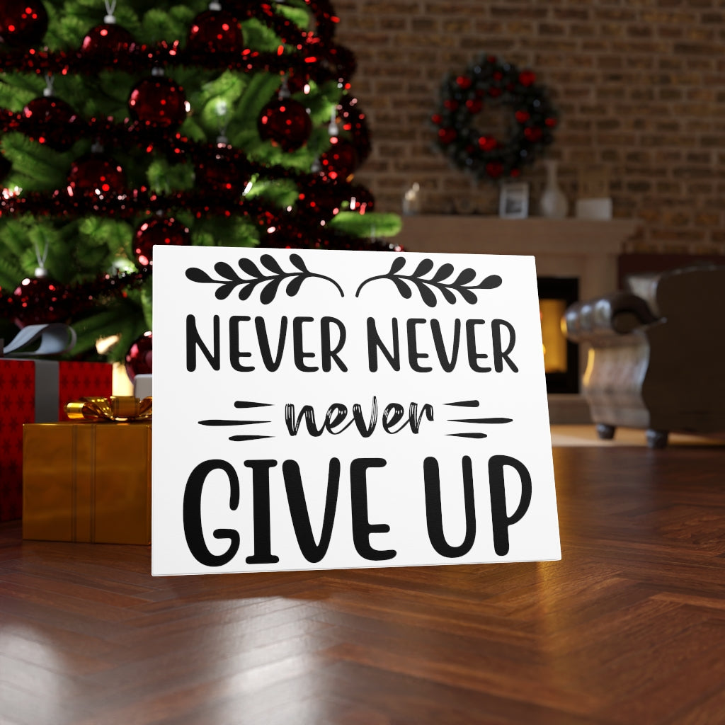 Scripture Walls Inspirational Wall Art Never Never Never Give Up Wall Art Motivation Wall Decor for Home Office Gym Inspiring Success Quote Print Ready to Hang Unframed-Express Your Love Gifts