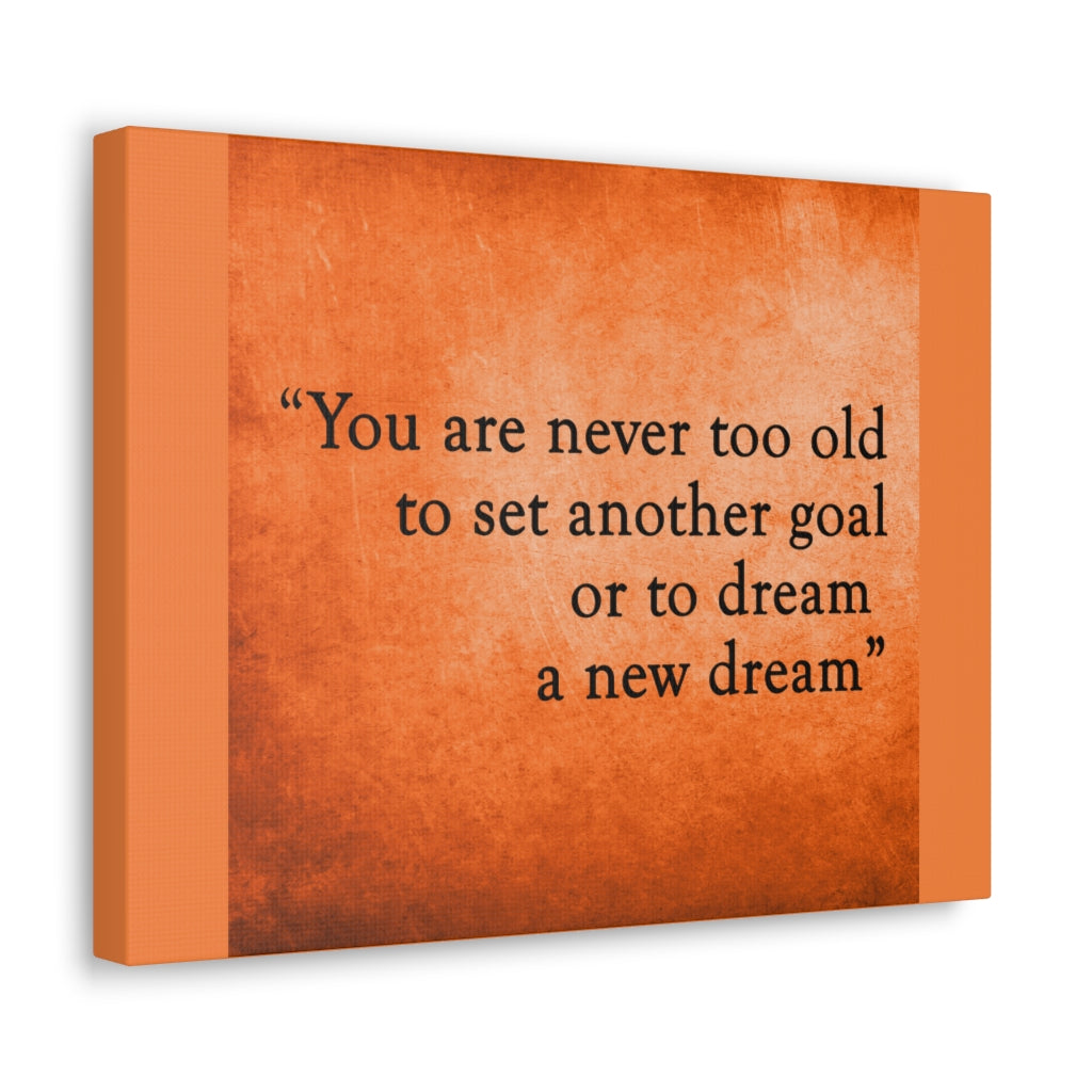 Scripture Walls Inspirational Wall Art Never Old To Set Goal Motivation Wall Decor for Home Office Gym Inspiring Success Quote Print Ready to Hang Unframed-Express Your Love Gifts