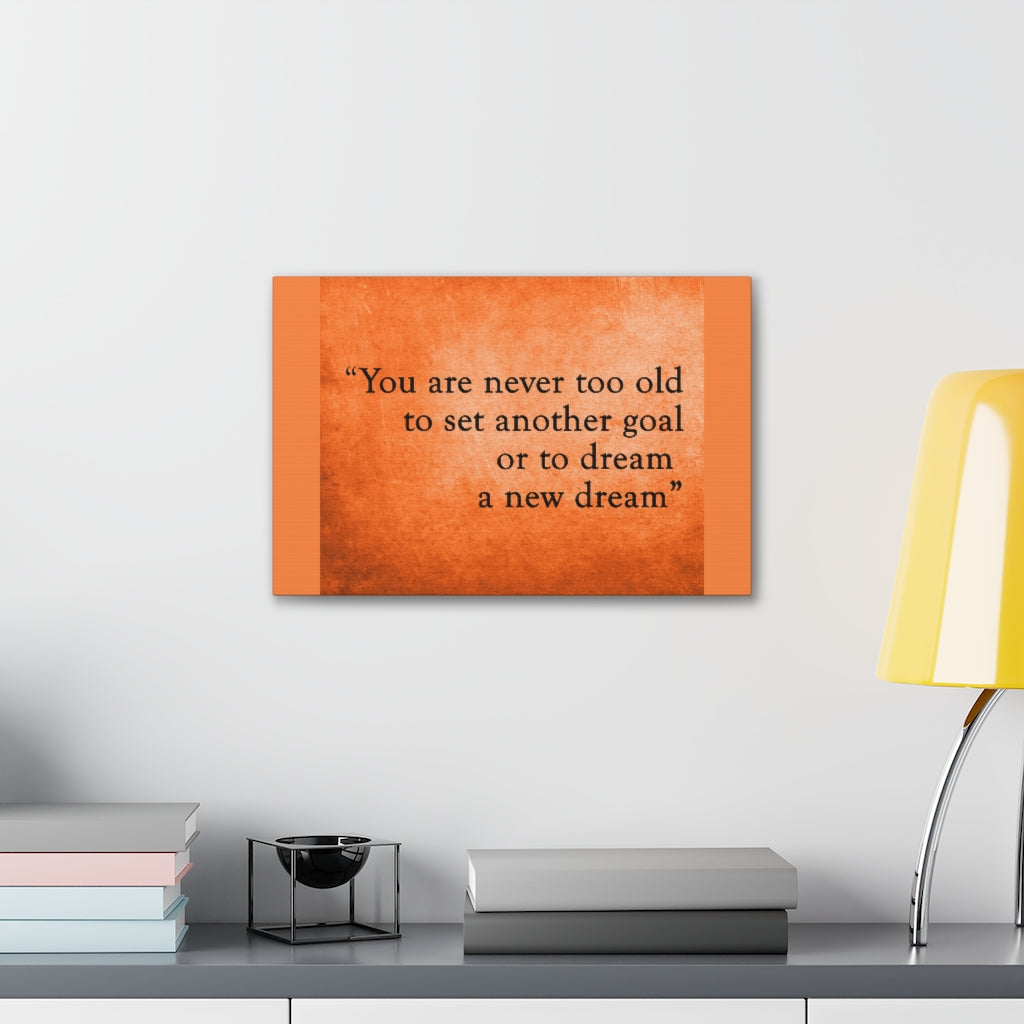 Scripture Walls Inspirational Wall Art Never Old To Set Goal Motivation Wall Decor for Home Office Gym Inspiring Success Quote Print Ready to Hang Unframed-Express Your Love Gifts