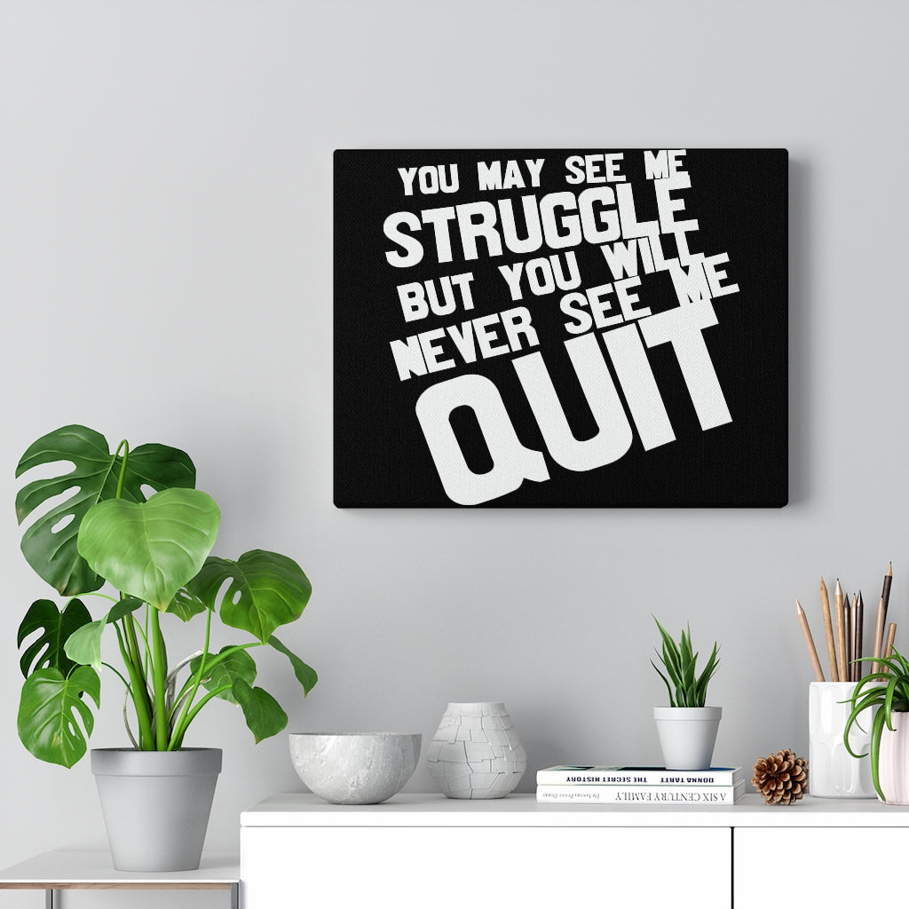Scripture Walls Inspirational Wall Art Never See Me Quit Wall Art Motivation Wall Decor for Home Office Gym Inspiring Success Quote Print Ready to Hang Unframed-Express Your Love Gifts