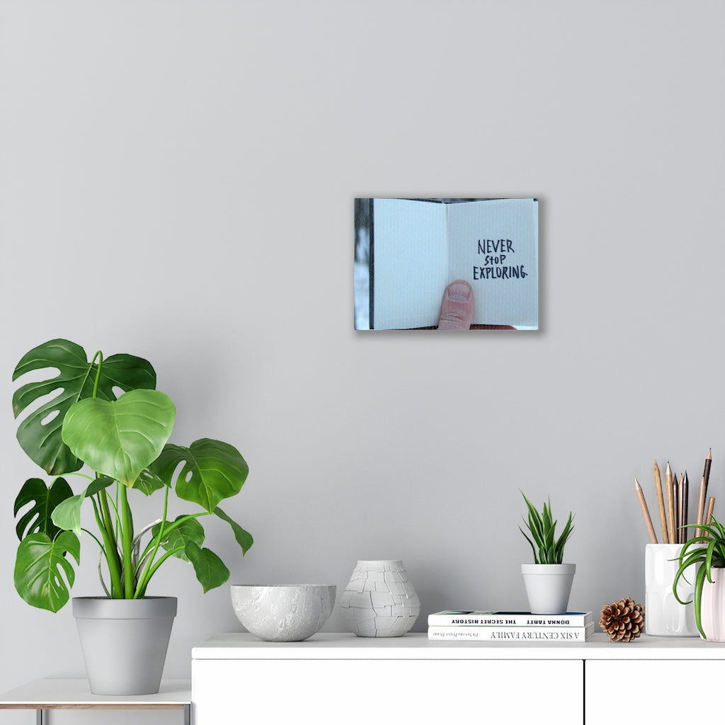 Scripture Walls Inspirational Wall Art Never Stop Exploring Motivational Print Ready to Hang Artwork Unframed-Express Your Love Gifts