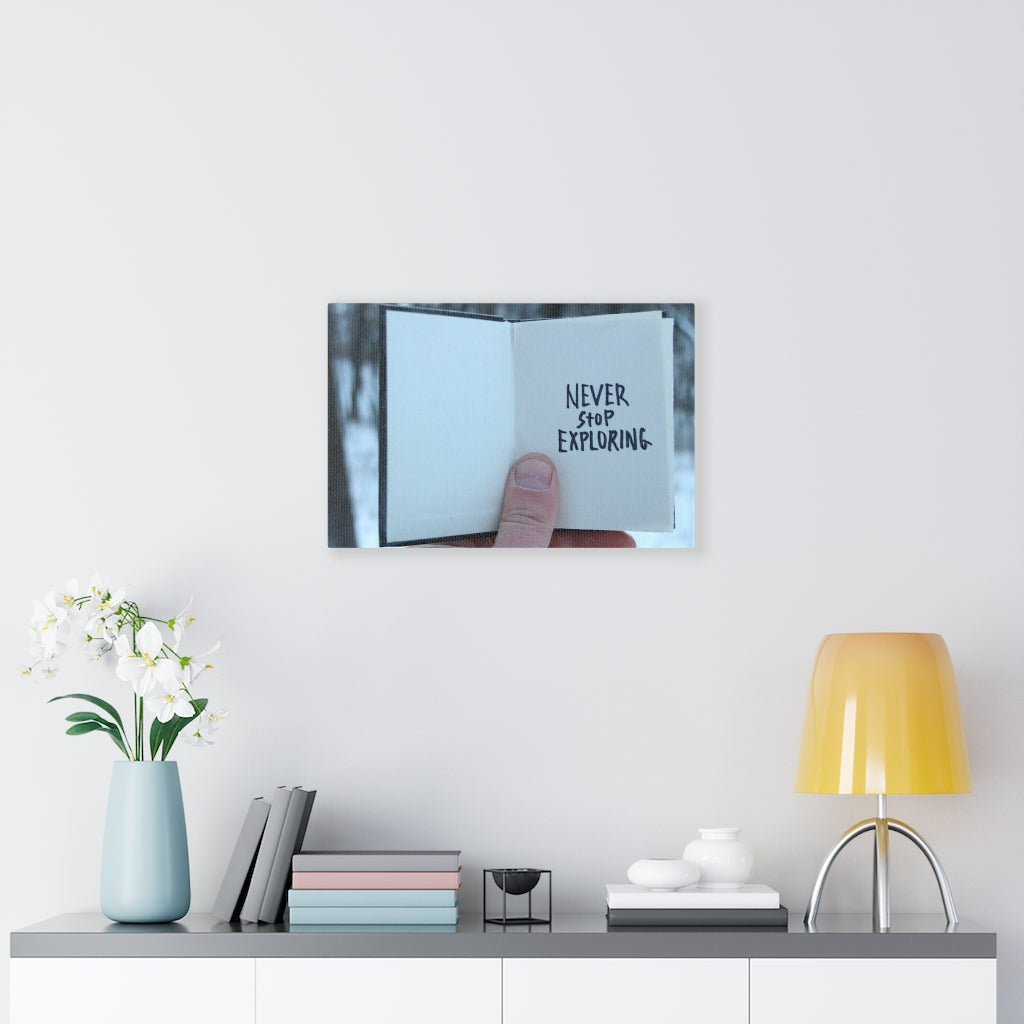 Scripture Walls Inspirational Wall Art Never Stop Exploring Motivational Print Ready to Hang Artwork Unframed-Express Your Love Gifts