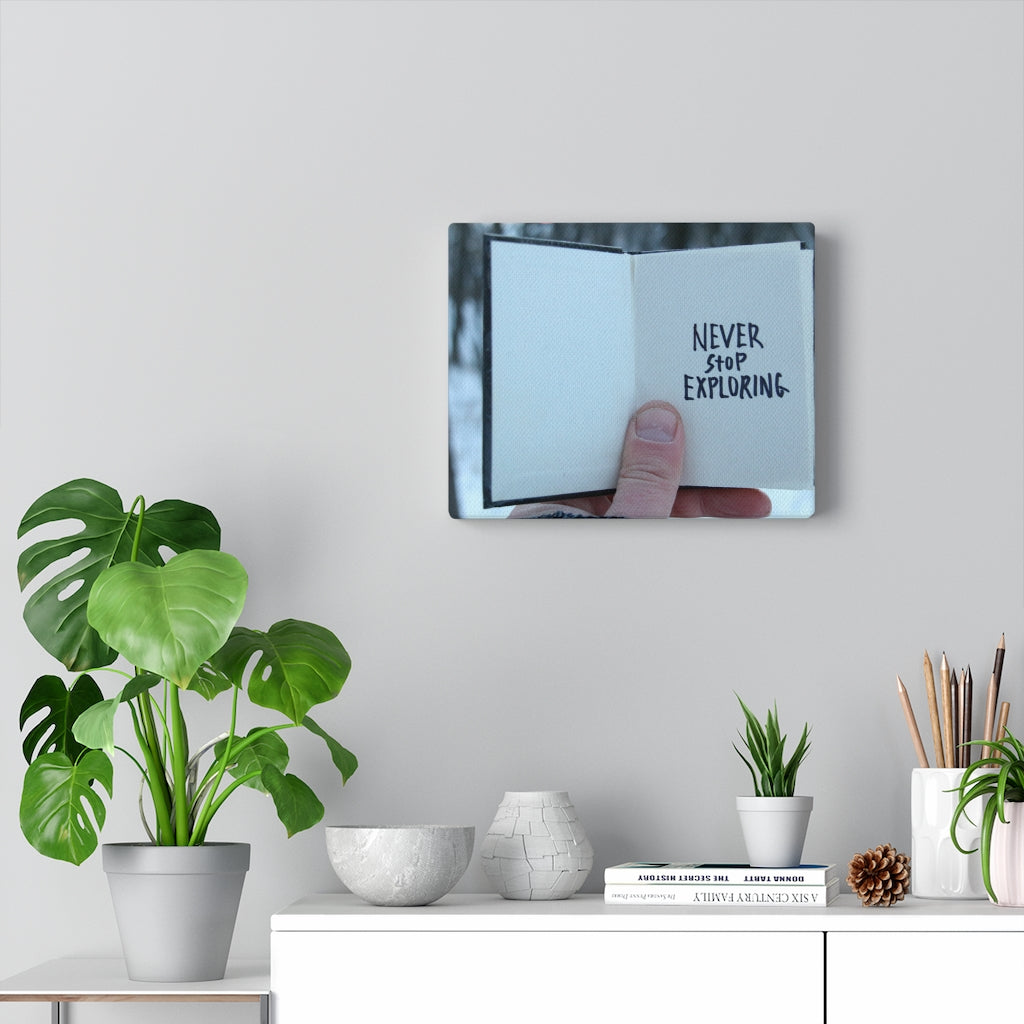 Scripture Walls Inspirational Wall Art Never Stop Exploring Motivational Print Ready to Hang Artwork Unframed-Express Your Love Gifts