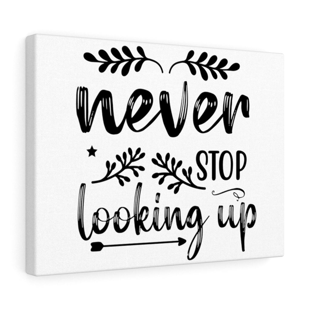 Scripture Walls Inspirational Wall Art Never Stop Looking Up Arrow Wall Art Motivation Wall Decor for Home Office Gym Inspiring Success Quote Print Ready to Hang Unframed-Express Your Love Gifts