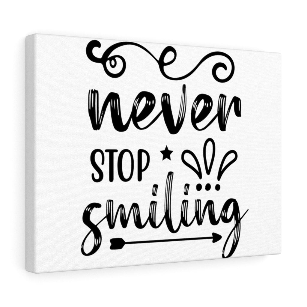 Scripture Walls Inspirational Wall Art Never Stop Smiling Wall Art Motivation Wall Decor for Home Office Gym Inspiring Success Quote Print Ready to Hang Unframed-Express Your Love Gifts