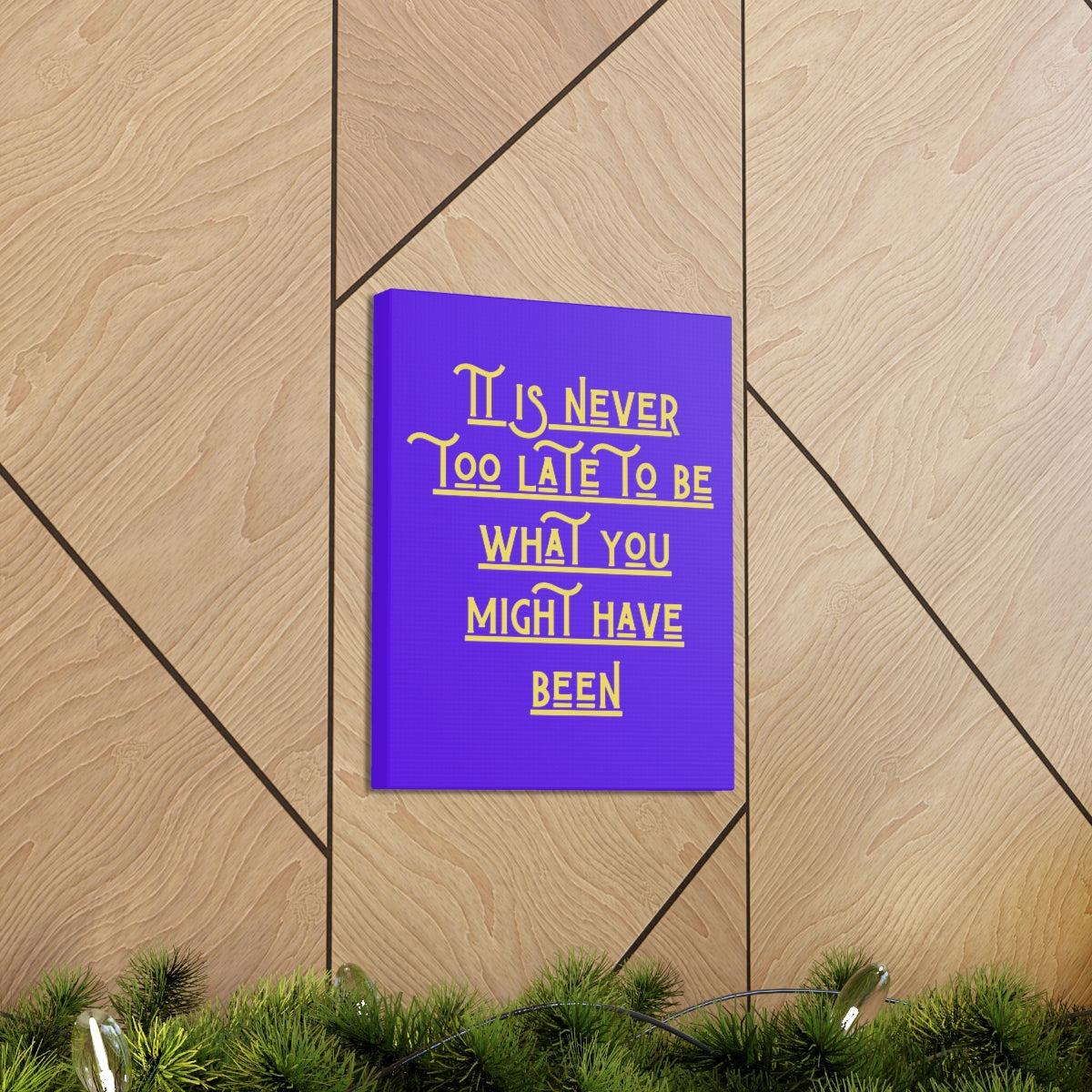 Scripture Walls Inspirational Wall Art Never Too Late Motivation Wall Decor for Home Office Gym Inspiring Success Quote Print Ready to Hang Unframed-Express Your Love Gifts