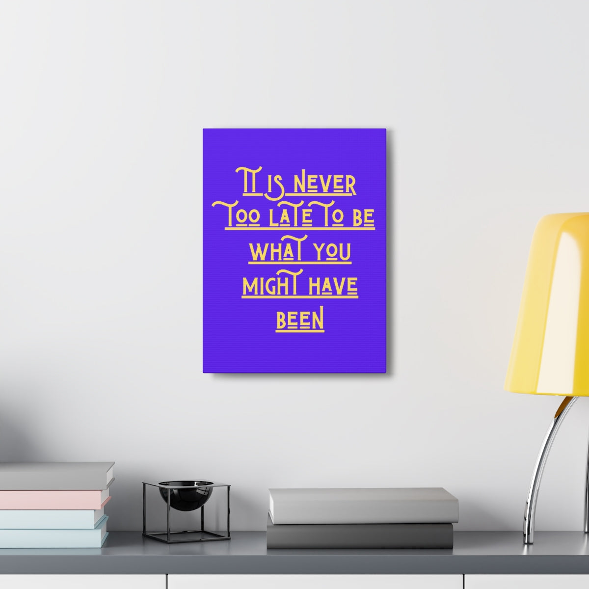 Scripture Walls Inspirational Wall Art Never Too Late Motivation Wall Decor for Home Office Gym Inspiring Success Quote Print Ready to Hang Unframed-Express Your Love Gifts