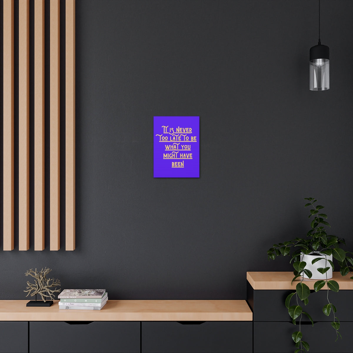 Scripture Walls Inspirational Wall Art Never Too Late Motivation Wall Decor for Home Office Gym Inspiring Success Quote Print Ready to Hang Unframed-Express Your Love Gifts